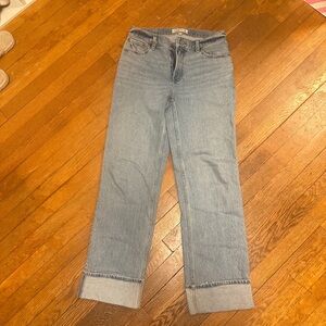 Abercrombie & Fitch Blue Baggy Low Rise Leg Jeans